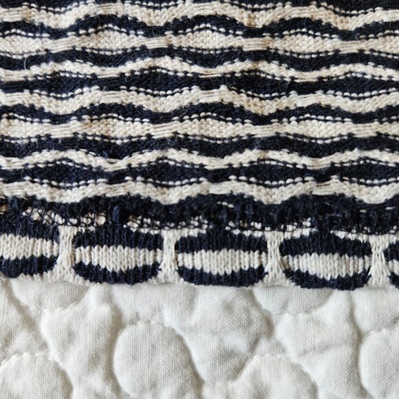 ZARA Blue and White Knit Polo Collar Dress - Picture 4 of 6